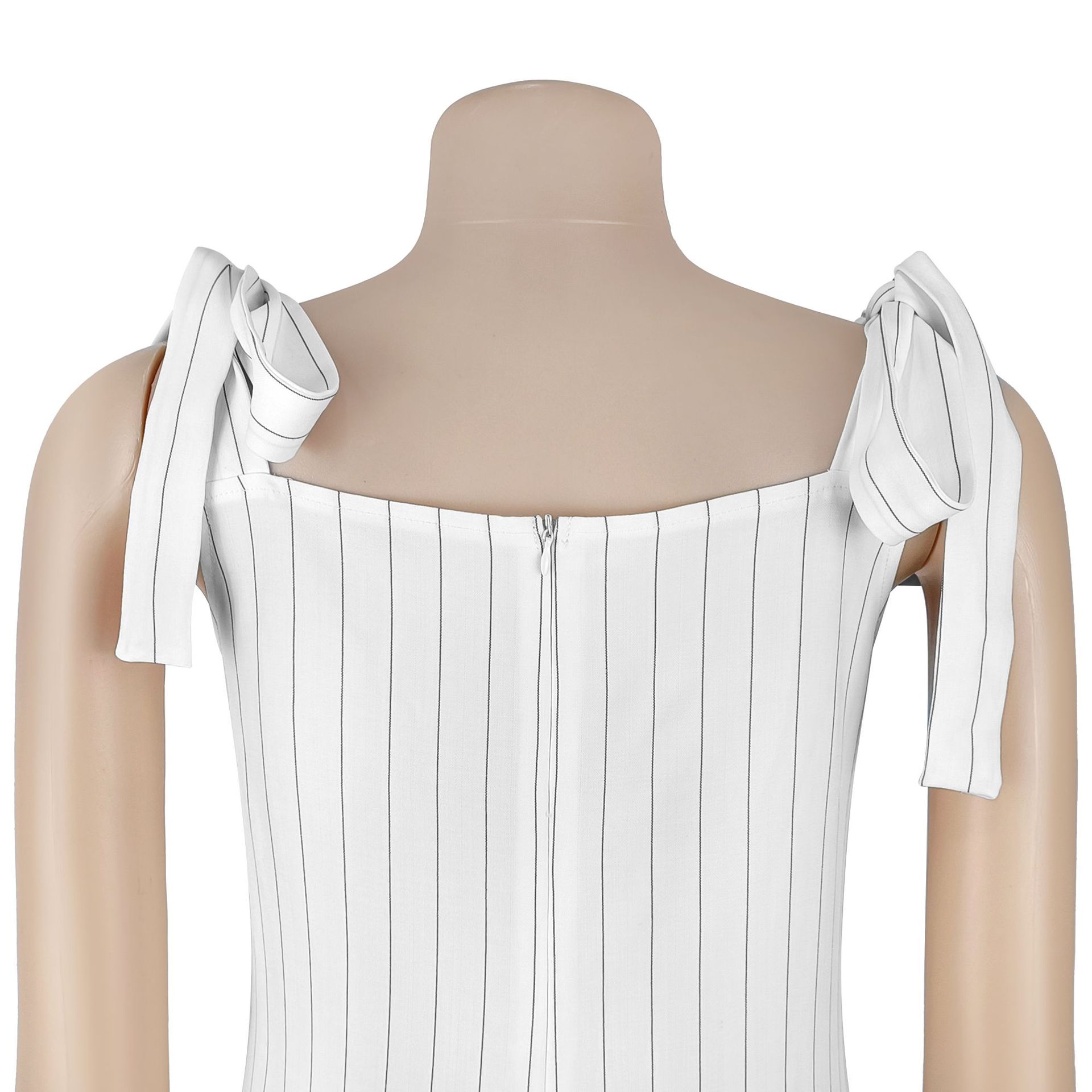 Striped Strap Wide Leg Jumpsuit for Casual Wear