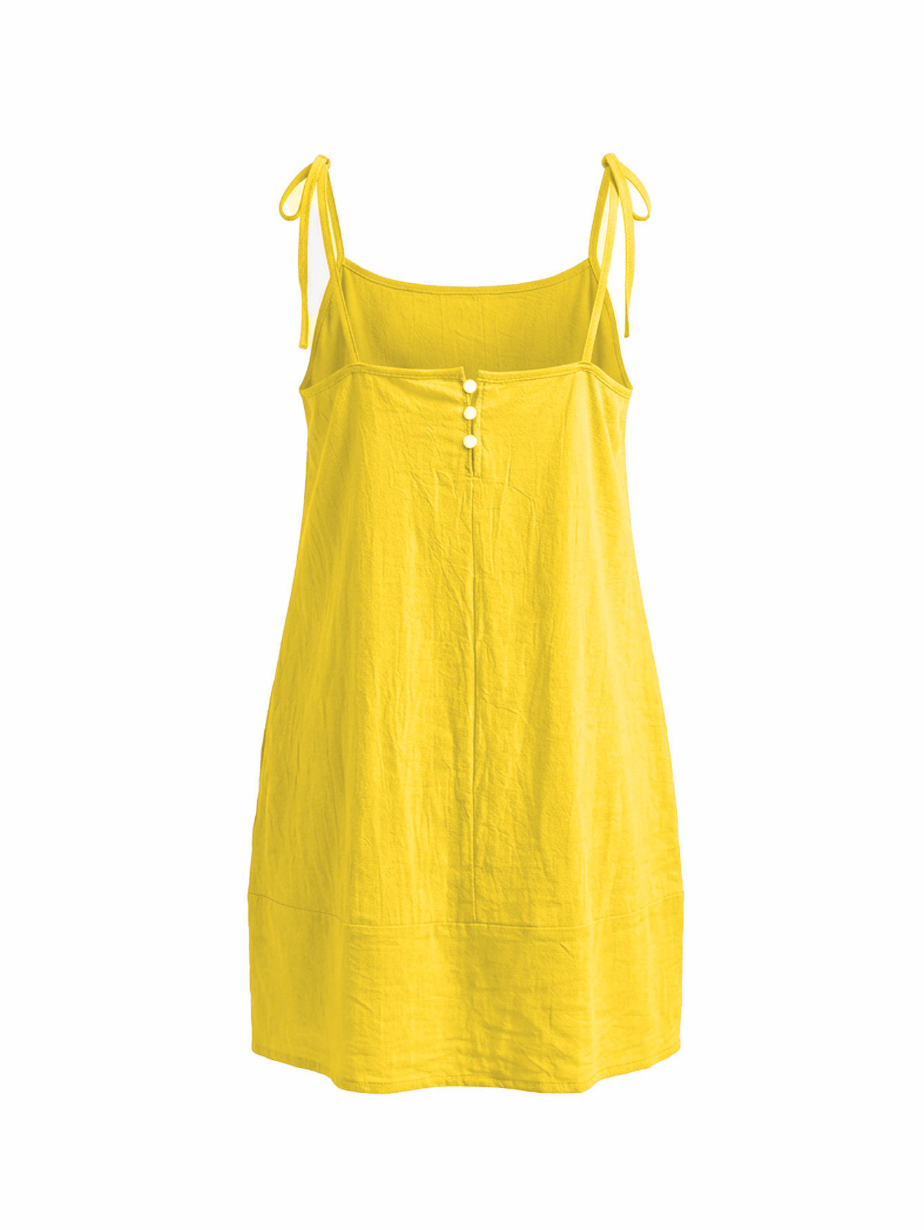Square Neck Strap A-Line Dress for Summer Holidays