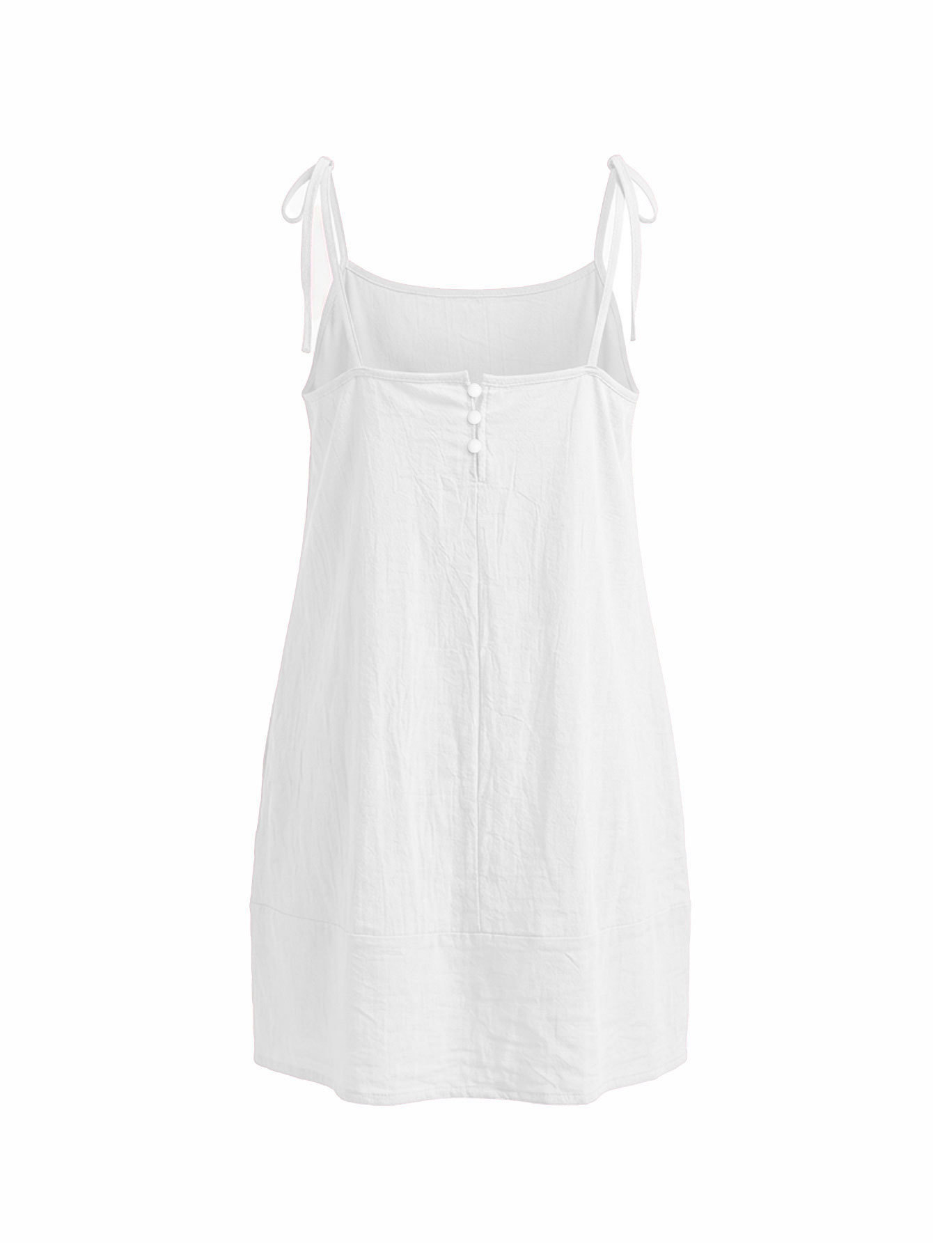 Square Neck Strap A-Line Dress for Summer Holidays