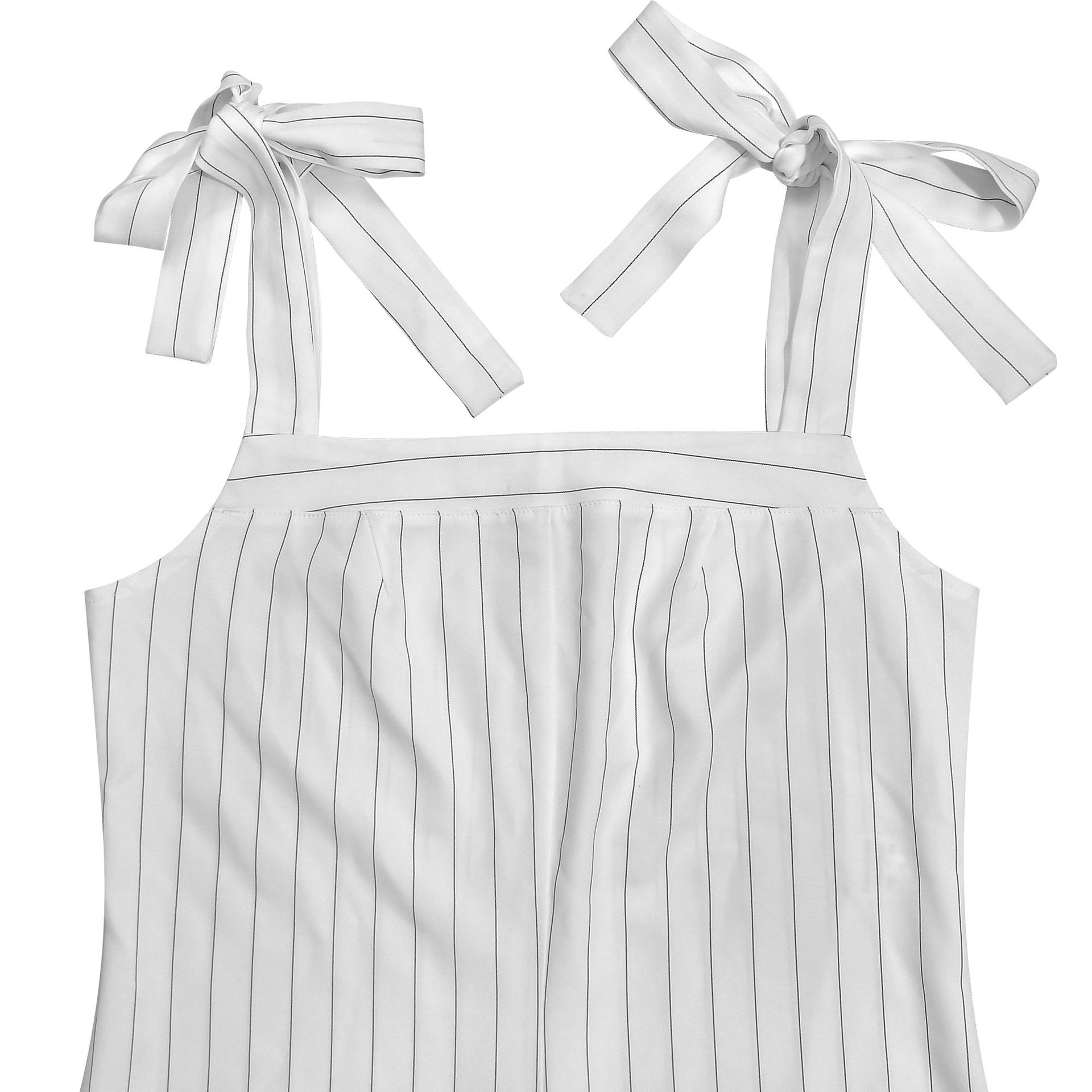 Striped Strap Wide Leg Jumpsuit for Casual Wear