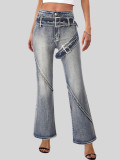 Women Wide Leg Denim Long Pants
