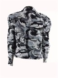 Women Casual Fashion Camouflage Print Blazer Coat