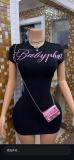 Women Sexy Mesh Beaded High Neck Sleeveless Slim Bodycon Club Mini Dress
