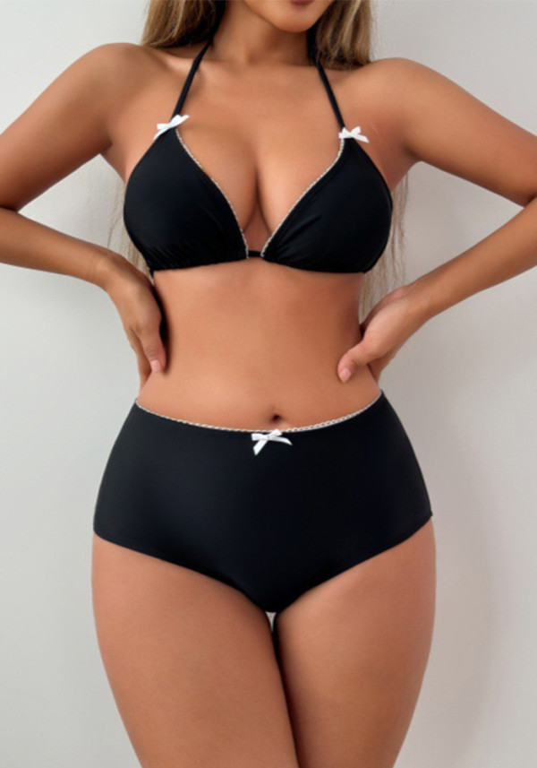 Women Ruffled Sexy Halter Neck Bikini Swimwear