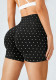 Women High Stretch Polka Dot High Waist Butt Lifting Hot Shorts Seamless Yoga Sports Shorts