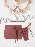 Women Holiday Beach Starfish Decor Sexy Halter Neck Bikini Swimwear