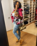 Women Casual Fashion Camouflage Print Blazer Coat