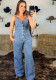 Women Sling Denim Wide-Leg Jumpsuit
