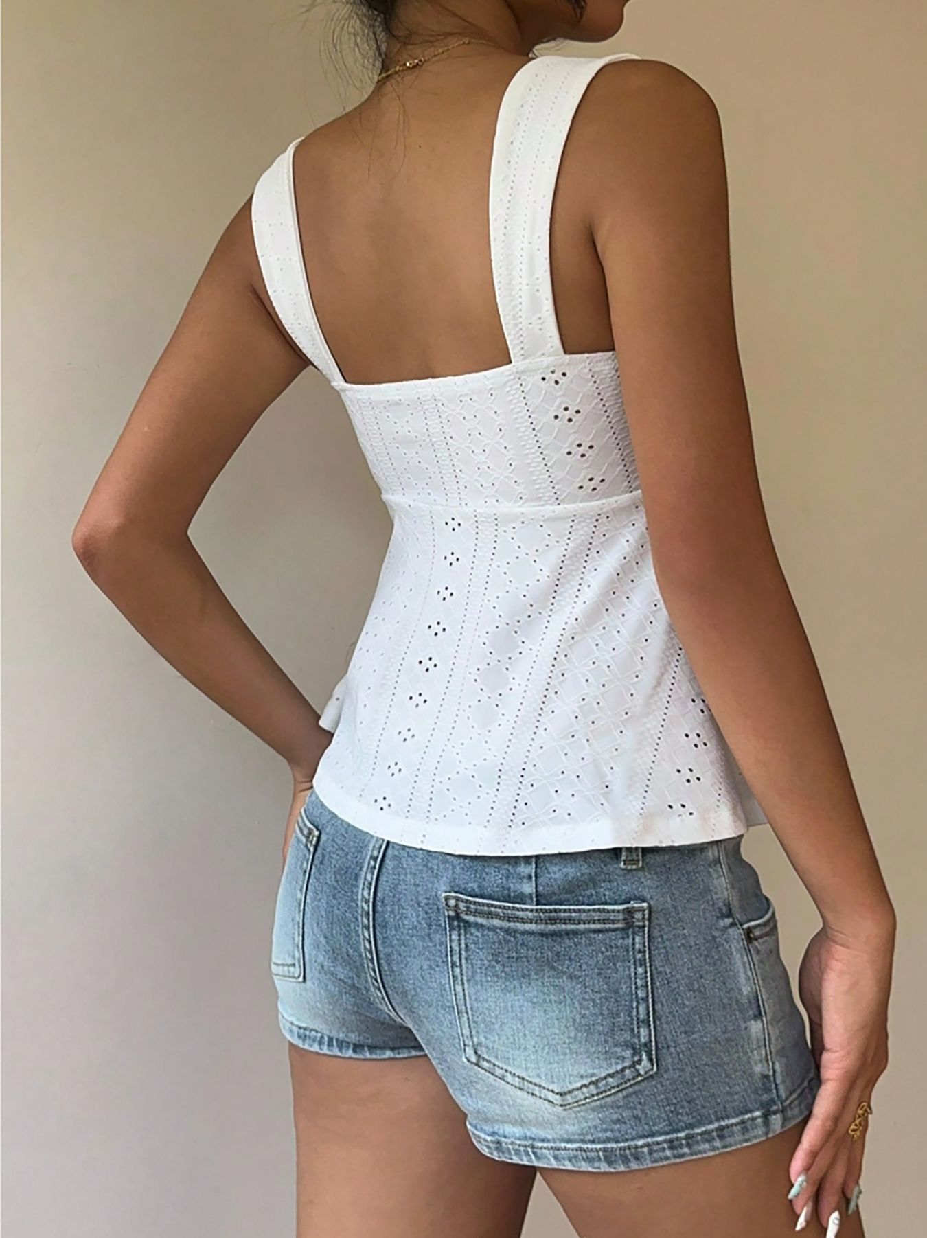 Knitted Drawstring Top for Summer Casual Wear