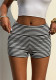 Women Summer Striped Shorts
