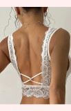 Women French Style Lace Camisole Bra Cross Lingerie