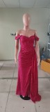 Wome sequined off-shoulder sexy evening Dress