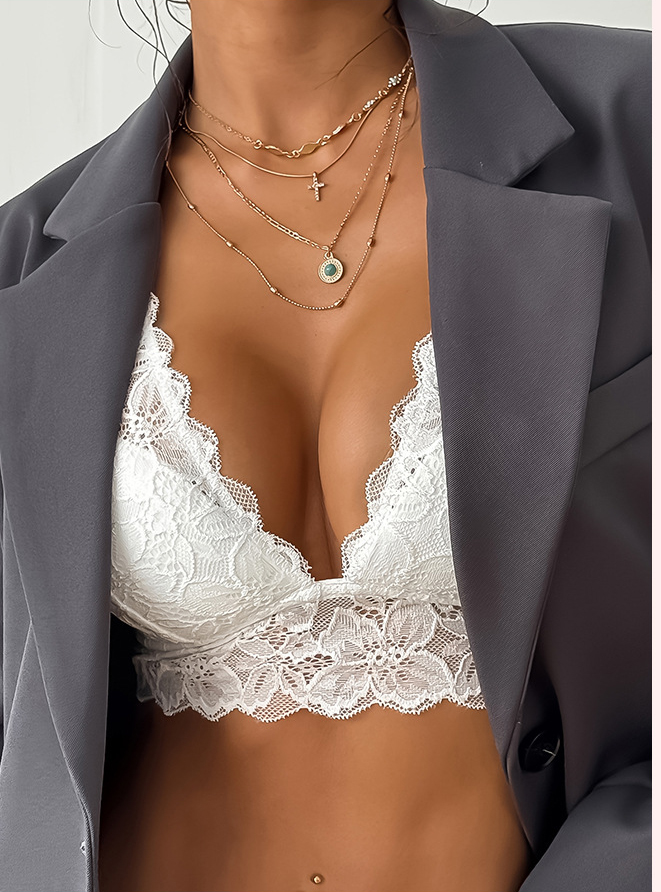 Lace Camisole Cross Bra Lingerie for Intimate Wear