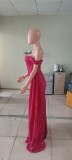 Wome sequined off-shoulder sexy evening Dress