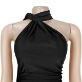 Women Sexy Casual Solid Backless Bodycon Jumpsuit