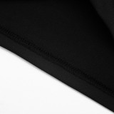 Women Solid Mock Neck Hollow-Out Tank Top and Cropped Pants Two-Piece Set