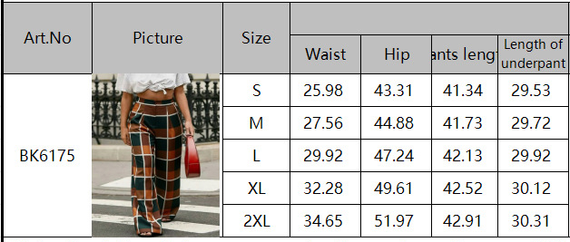 Plaid Long Pants for Casual Everyday Wear