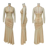 Women Tie-Accent Sleeveless Solid Sexy Backless Dress