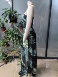 Women Fashion Beach Strapless Bodysuit Chiffon Skirt Two-Piece Set