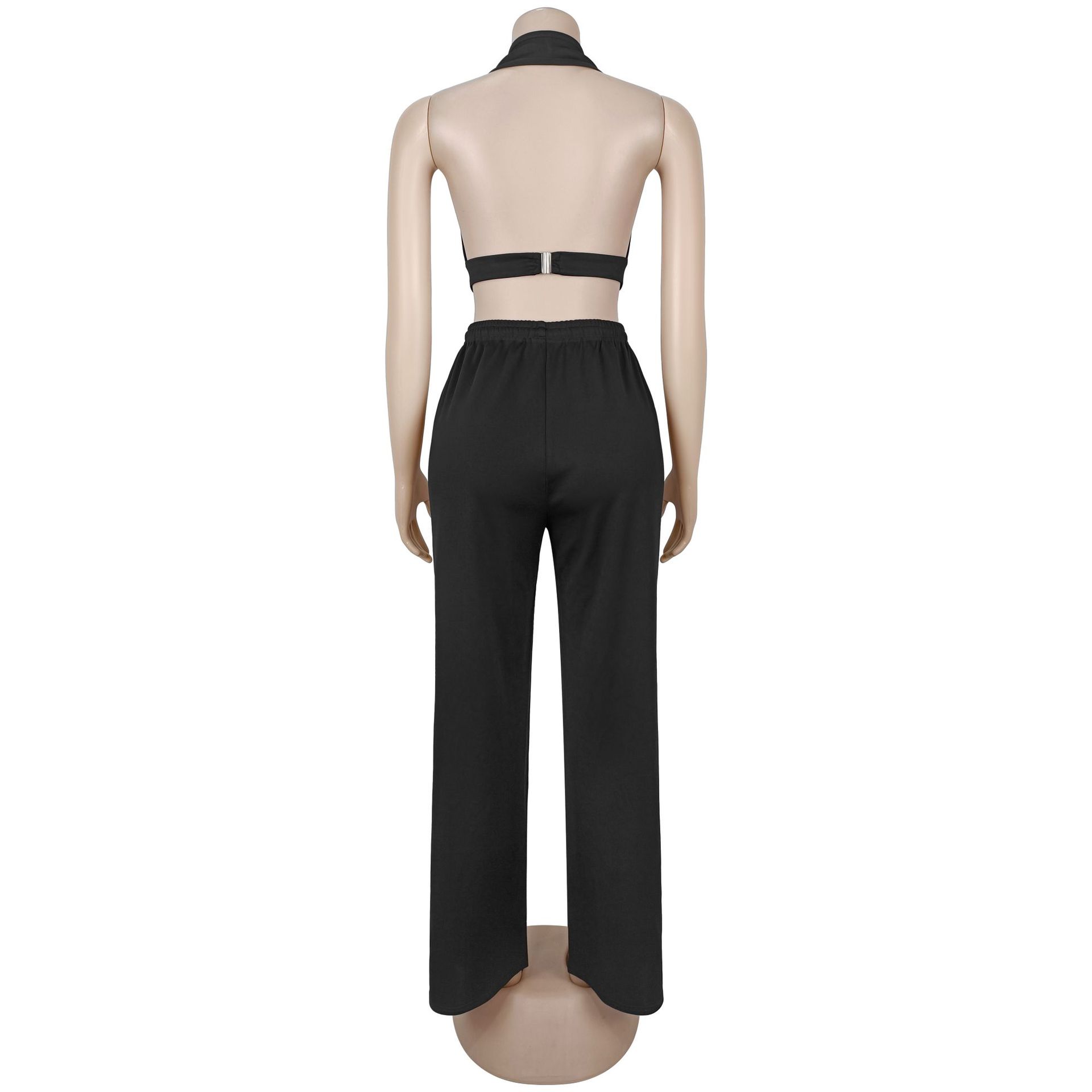 Loose Straight Wide-Leg Pants Set for Casual Loungewear