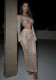 Women Sexy Cut-Out Long Sleeve Lace-Up Top Beach Holidays Knitting Beach Skirt Two-Piece Set