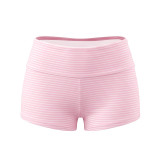 Women Sexy Striped Strapless Top and Shorts Two-Piece Set