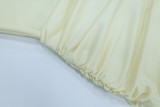 Women Spring Ruched Sling Backless Maxi Dress