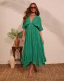 Women Printed Beach Cover-Up Beach Holidays Maxi Dress