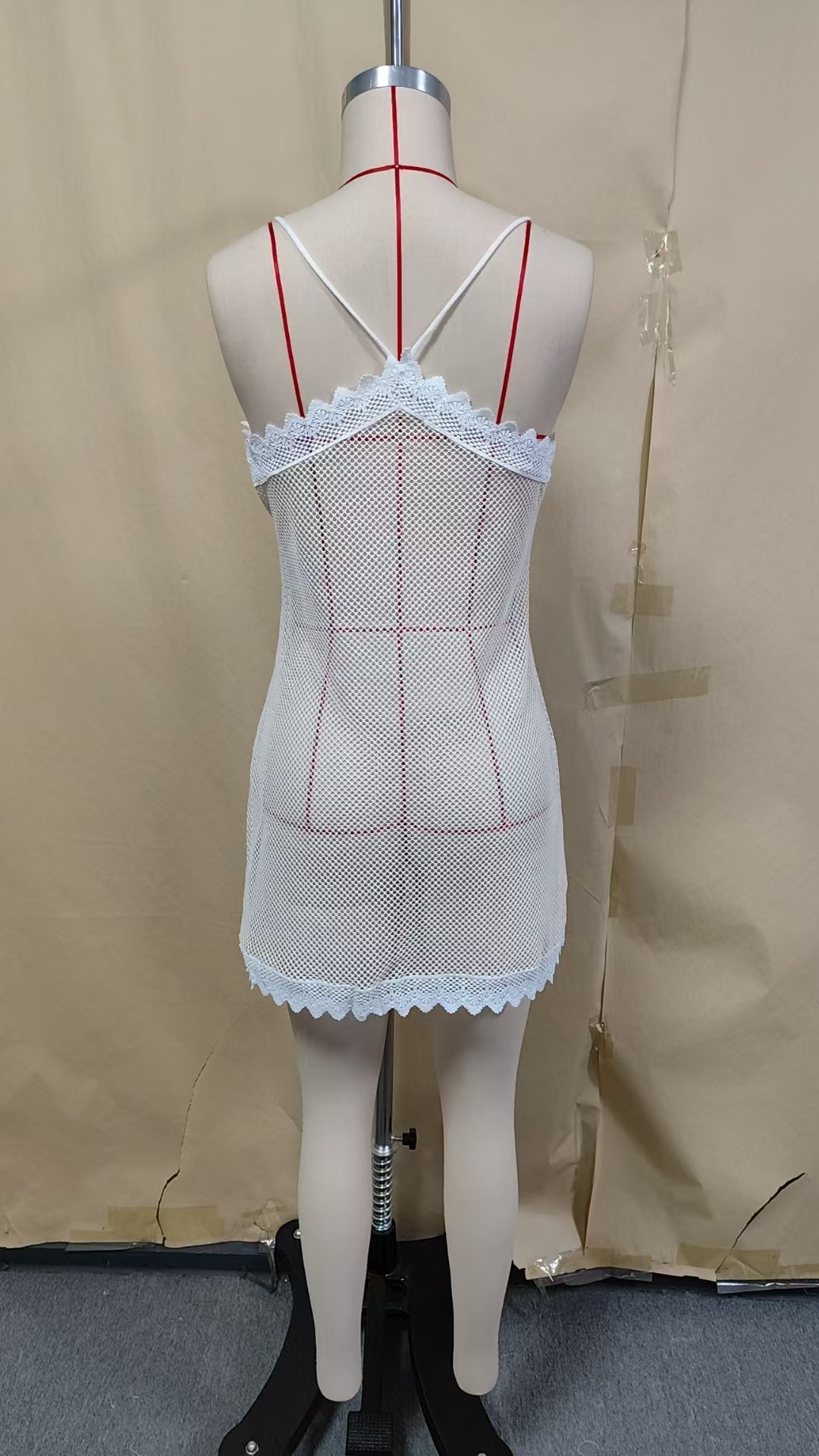 Knitted Embroidered Cut-Out Cover-Up Dress for Beachwear