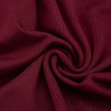 Women Solid Color Round Neck Short Sleeve T-Shirt and Pants Two-Piece Set