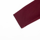 Women Solid Color Round Neck Short Sleeve T-Shirt and Pants Two-Piece Set