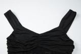 Women Summer Sleeveless Sexy Lace Patchwork Ruched Bodycon Mini Dress