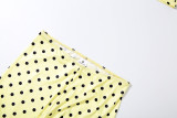 Women Spring Polka Dot Low Back Sleeveless Top Seven-point Pants Set