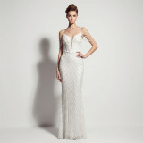 Women Sexy Sequin Tassel Mermaid Formal Party Evening Dress