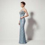 Women Sexy Sequin Tassel Mermaid Formal Party Evening Dress