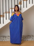 Women Casual Striped Pocket Strap Dress