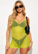 Women Summer Hollow Out Fishnet Strap Shorts Jumpsuit