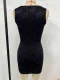 Women Street Hollow Out Ring Patchwork Bodycon Dress