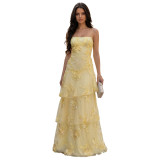 Women Sexy Mesh Floral Evening Dress