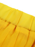 Women Summer Solid Color High Waist Loose Wide Leg Pants