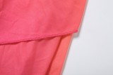 Women Summer Gradient Halter Neck Low Back Strapless Bodycon Dress