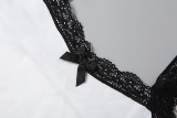 Women Summer Lace Camisole Top Low Waist Shorts Loungewear Set