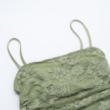 Women Lace Slim Waist Strap Dress