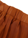 Women Summer Solid Color High Waist Loose Wide Leg Pants