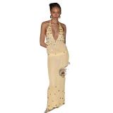 Women Summer Casual Comfortable Beach Knitting Skirt Suit