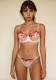 Women Summer Sexy Red Lip Embroidery Mesh See-through Bra Lingerie Set