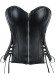 Women Summer Strapless Pu Leather Slim Waist Punk Shaping Corset Top