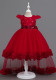 Kids Summer Glitter Embroidered Wedding Princess Tulle Dress