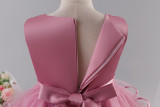 Kids Summer Mesh Tulle Embroidered Flower Girl Dress