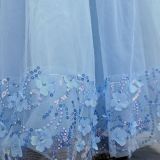 Kids Summer Burgundy Mesh Tulle Flower Girl Dress (3-12 Age)